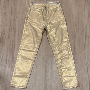 Gap Girls Gold Metallic Jeans